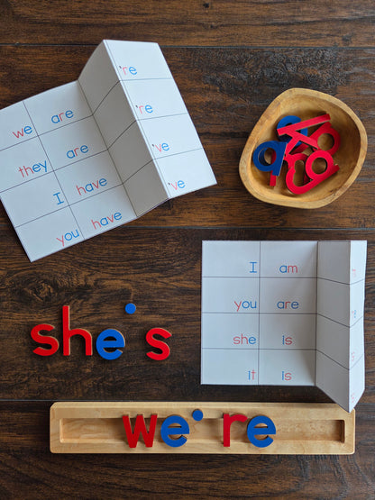 Contractions Folding Activity | Science of Reading & Montessori Literacy (literacy)