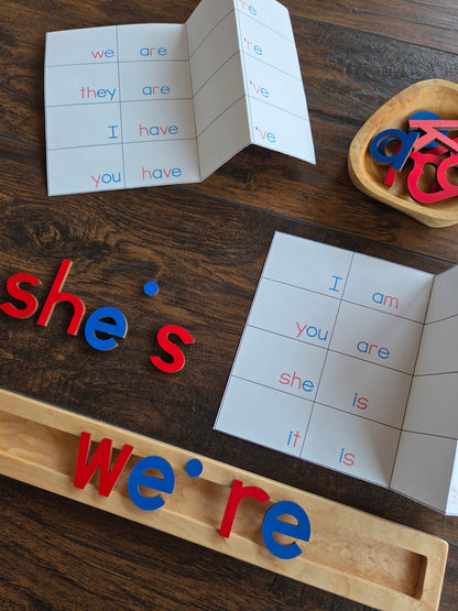 Contractions Folding Activity | Science of Reading & Montessori Literacy (literacy)