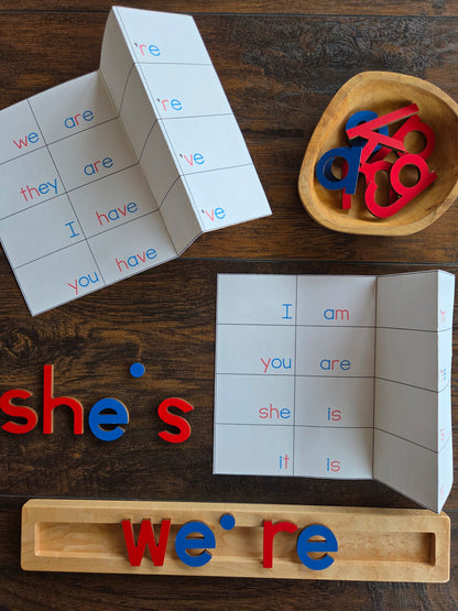 Contractions Folding Activity | Science of Reading & Montessori Literacy (literacy)