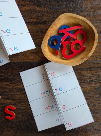 Contractions Folding Activity | Science of Reading & Montessori Literacy (literacy)