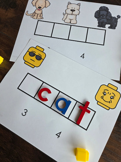 Modern Montessori Reading: Sound Boxes for segmenting words into individual sounds CVC Words (literacy) (Subscription)