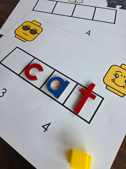 Modern Montessori Reading: Sound Boxes for segmenting words into individual sounds CVC Words (literacy) (Subscription)