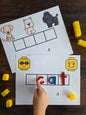 Modern Montessori Reading: Sound Boxes for segmenting words into individual sounds CVC Words (literacy) (Subscription)