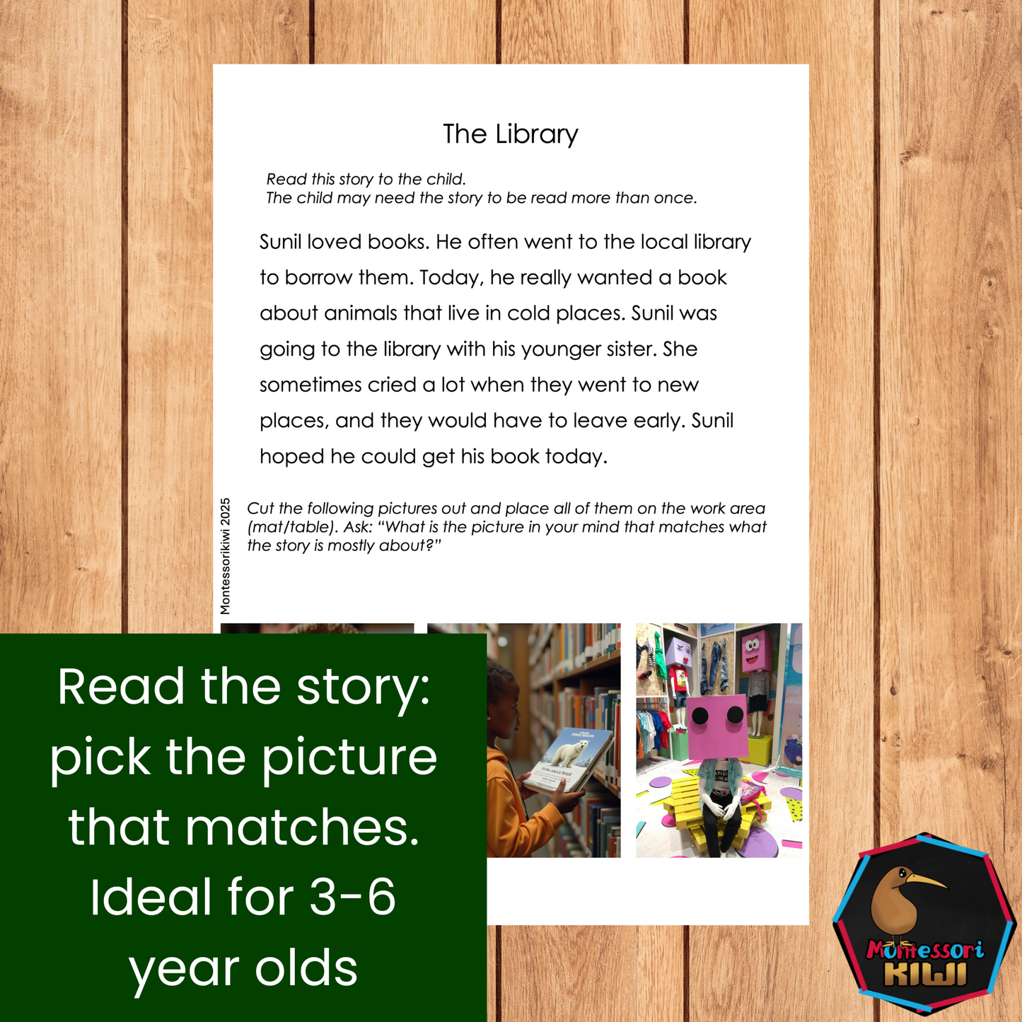 Modern Montessori Reading: Picturing Stories (literacy)