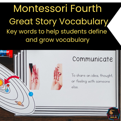 Vocab words for Fourth Great Story (cosmic)