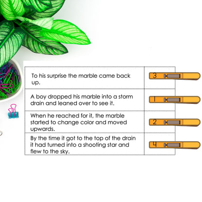 Modern Montessori Reading: Sequence sentences into a story