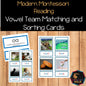 Modern Montessori Reading SOR Vowel Team Matching Cards (literacy)
