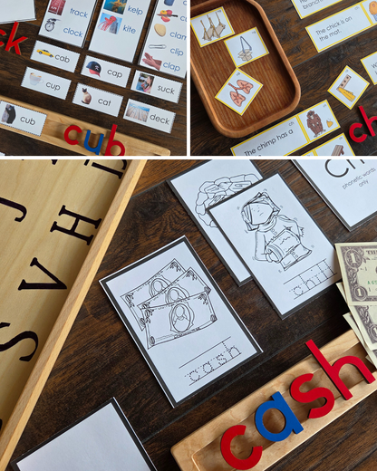 Modern Montessori Science of Reading Bundle , Modern Learn to Read Bundle for home and school (For ages 4-8)