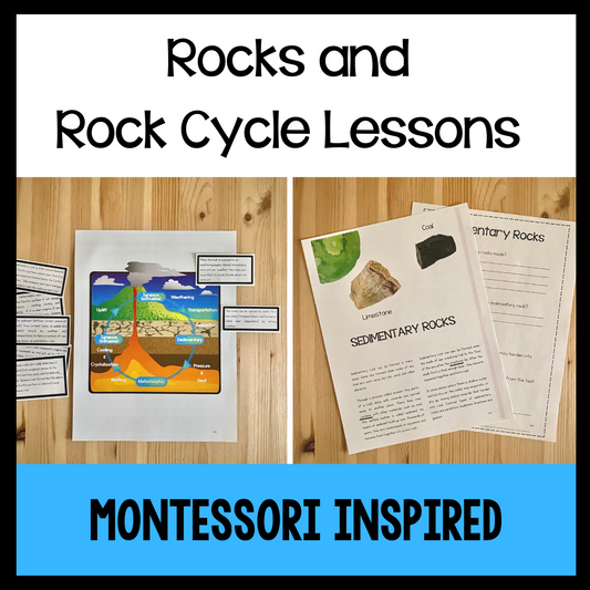 Rocks and Rock Cycle Lessons - subscription - montessorikiwi