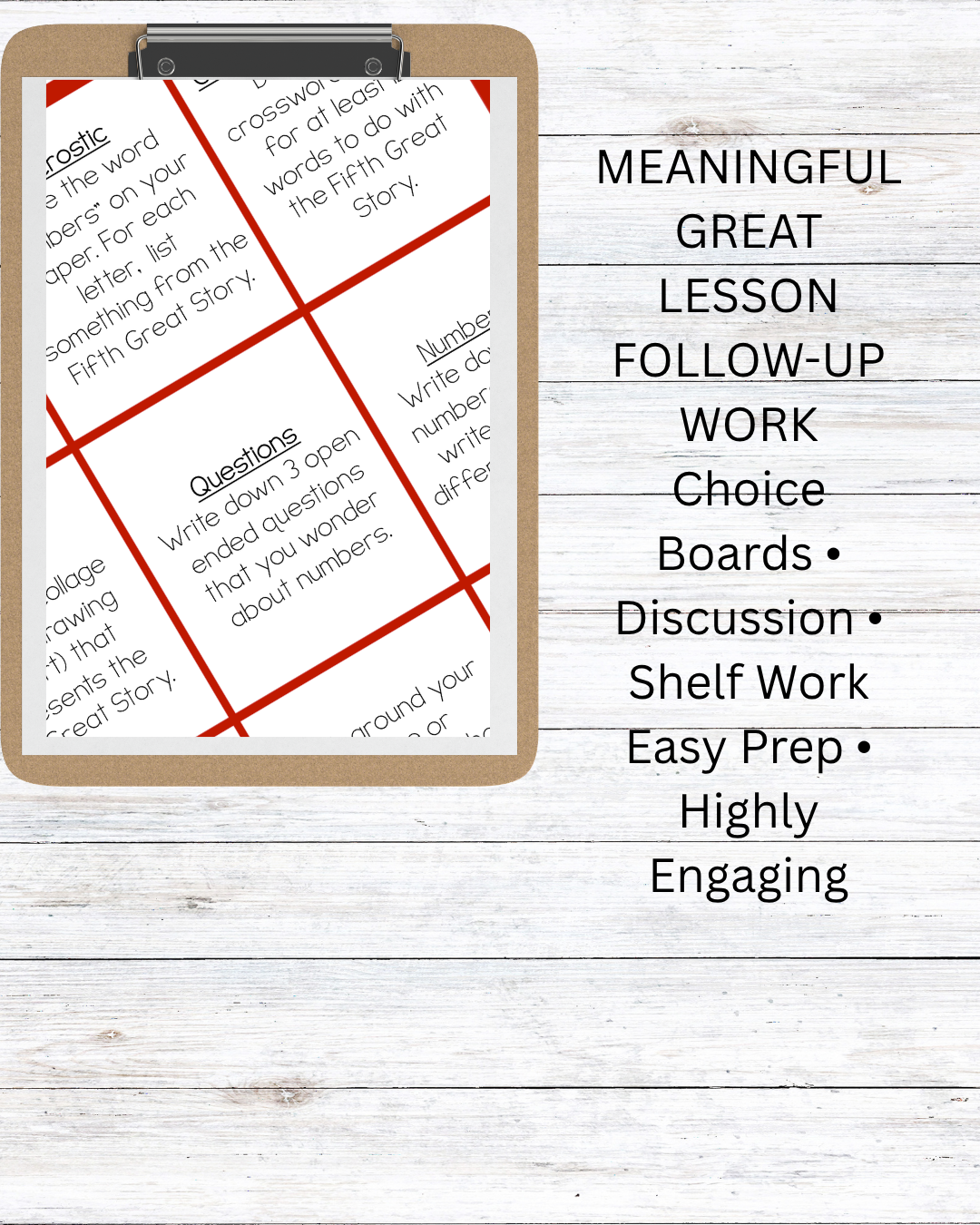 Montessori Great Story Choice Board Bundle | Inspire Independent Learning After the Great Lessons