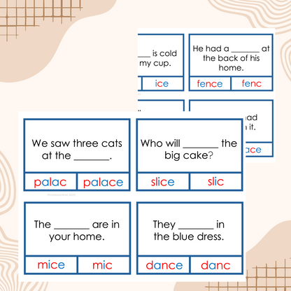 Modern Montessori Reading: Soft C & G Clip and Flip Cloze Cards (literacy)