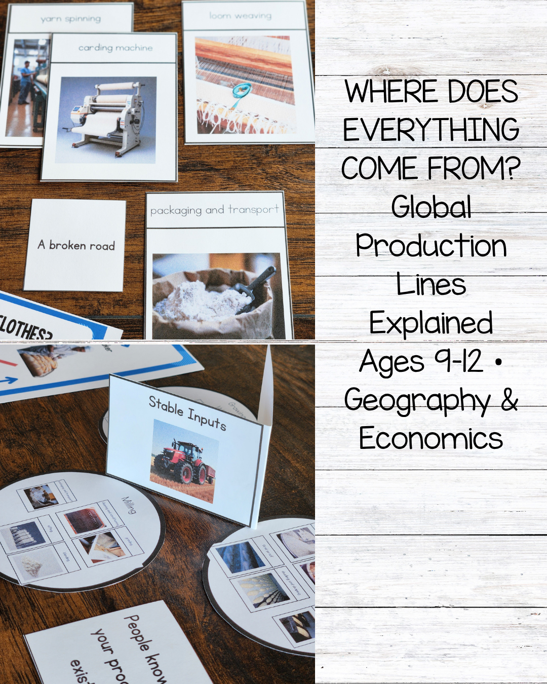 Montessori Economic Geography Pack (Ages 8–12) – Understand Global Interdependence Through Hands-On Activities