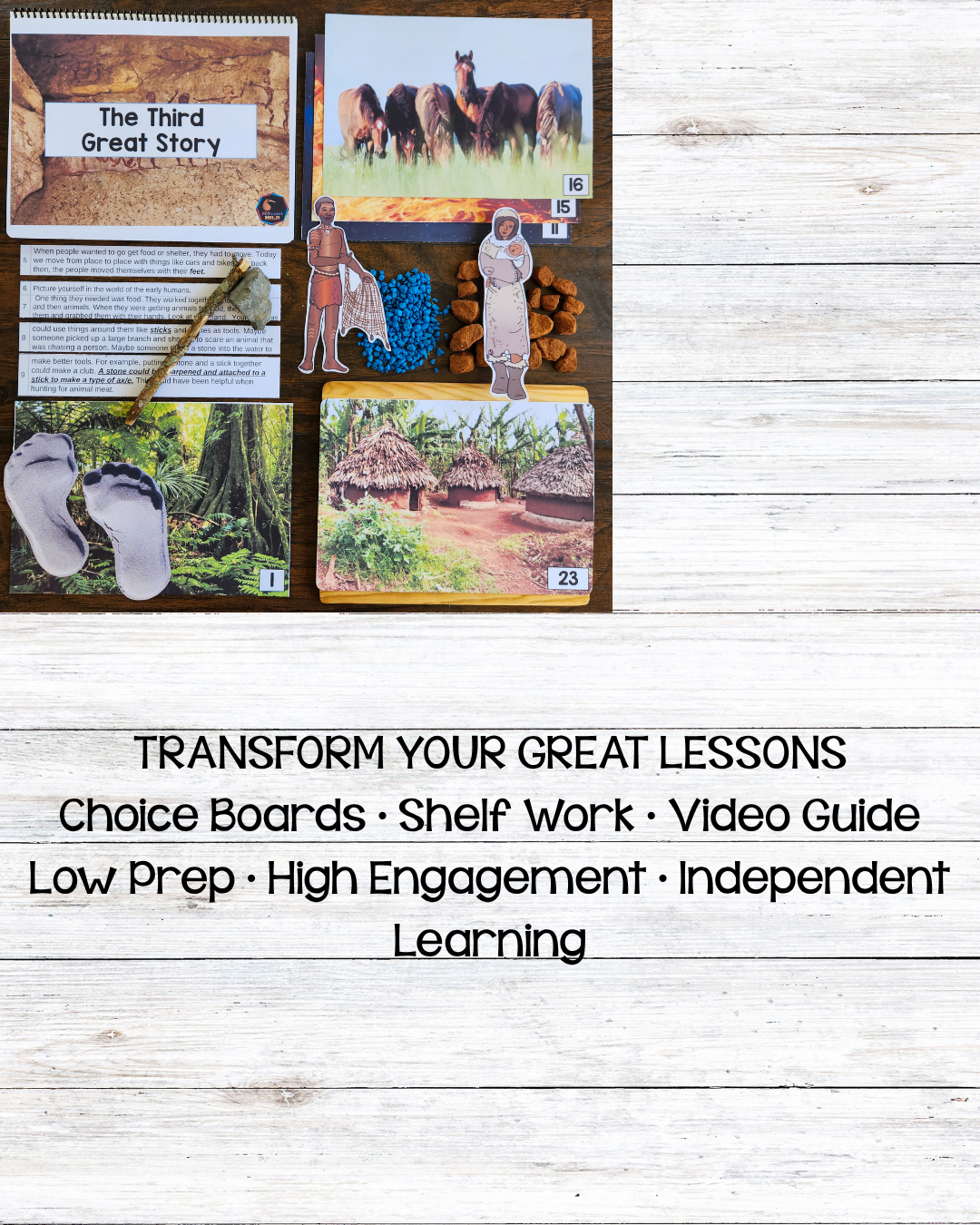 Montessori First Great Story script and presentation materials