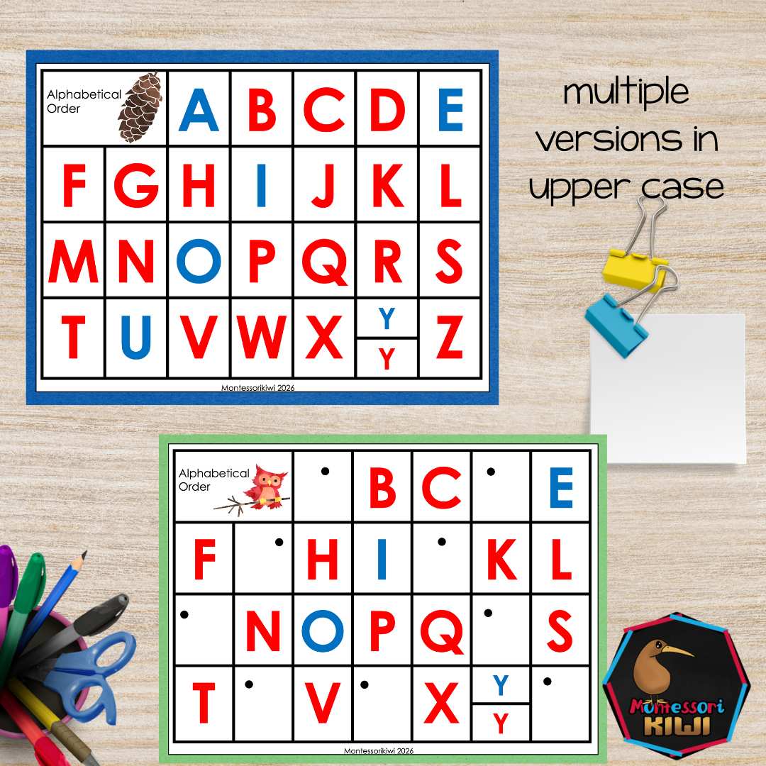 Hands-On Alphabet Alphabetical Order Activities | Montessori Literacy Printable (literacy)