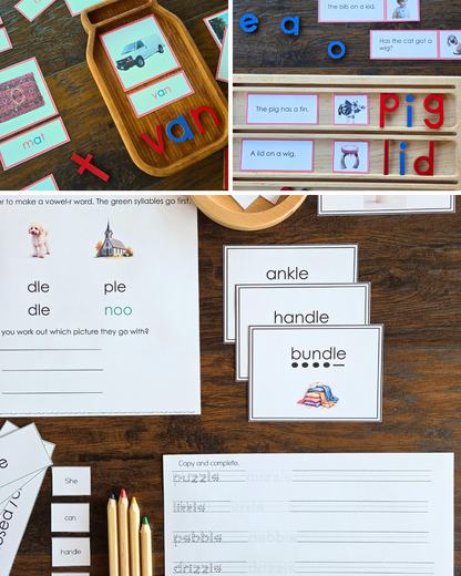 Modern Montessori Science of Reading Bundle , Modern Learn to Read Bundle for home and school (For ages 4-8)