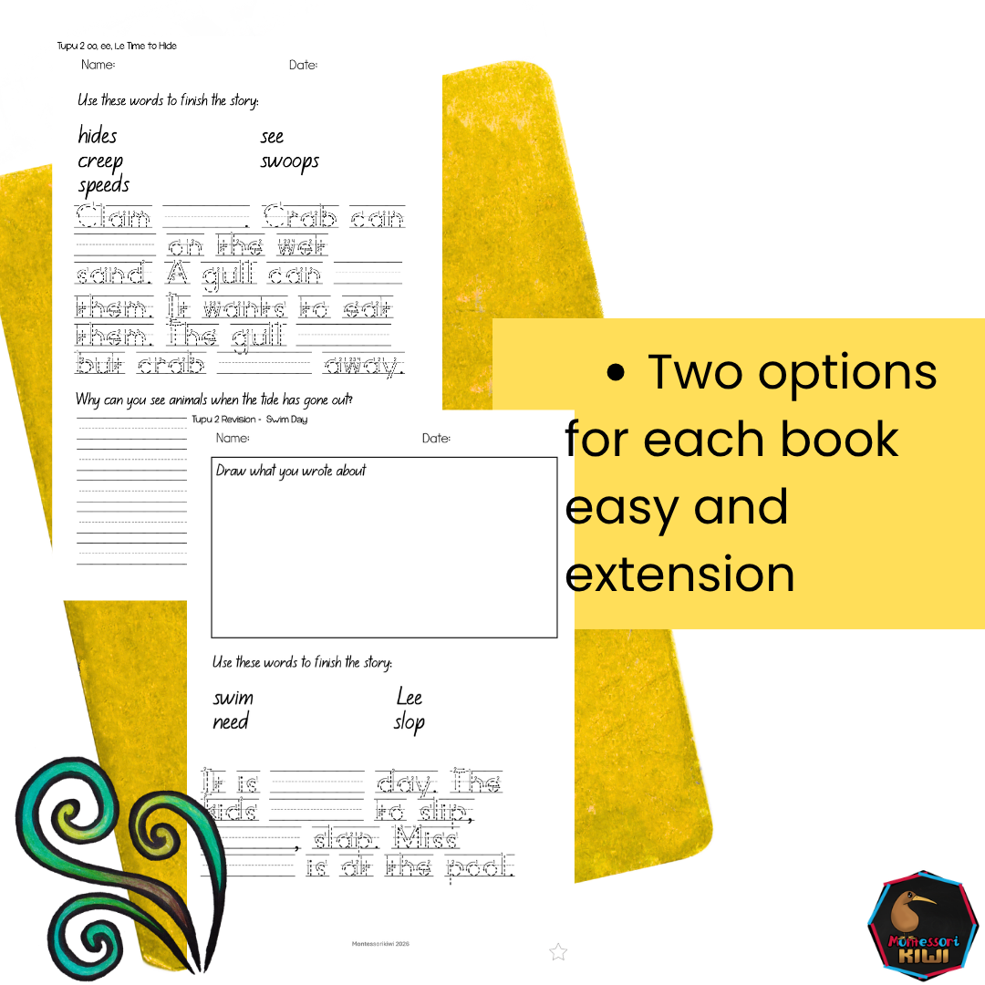 Tupu 2 Writing Prompts and Handwriting Worksheets | Ready to Read Phonics Plus