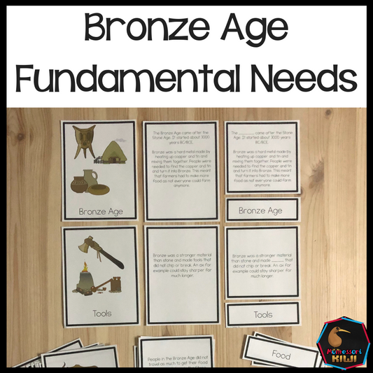 Fundamental needs through time: Bronze Age (cosmic) - subscription - montessorikiwi