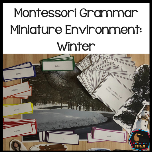 Montessori Miniature Environment: Winter  (literacy) - subscription - montessorikiwi
