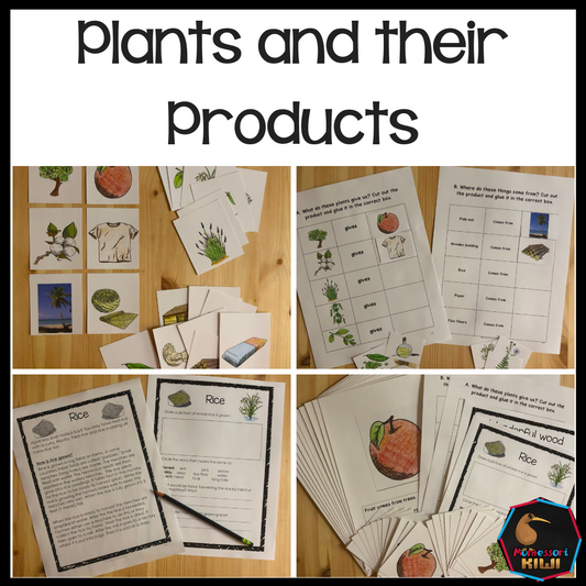 Plants and their products - subscription - montessorikiwi