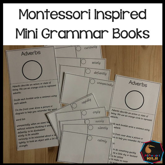 Montessori Inspired Mini Grammar Books  (literacy) - subscription - montessorikiwi