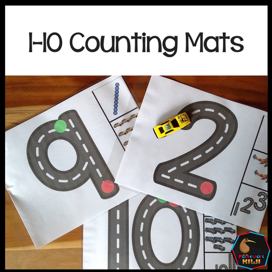 1-10 Counting Mats - subscription - montessorikiwi