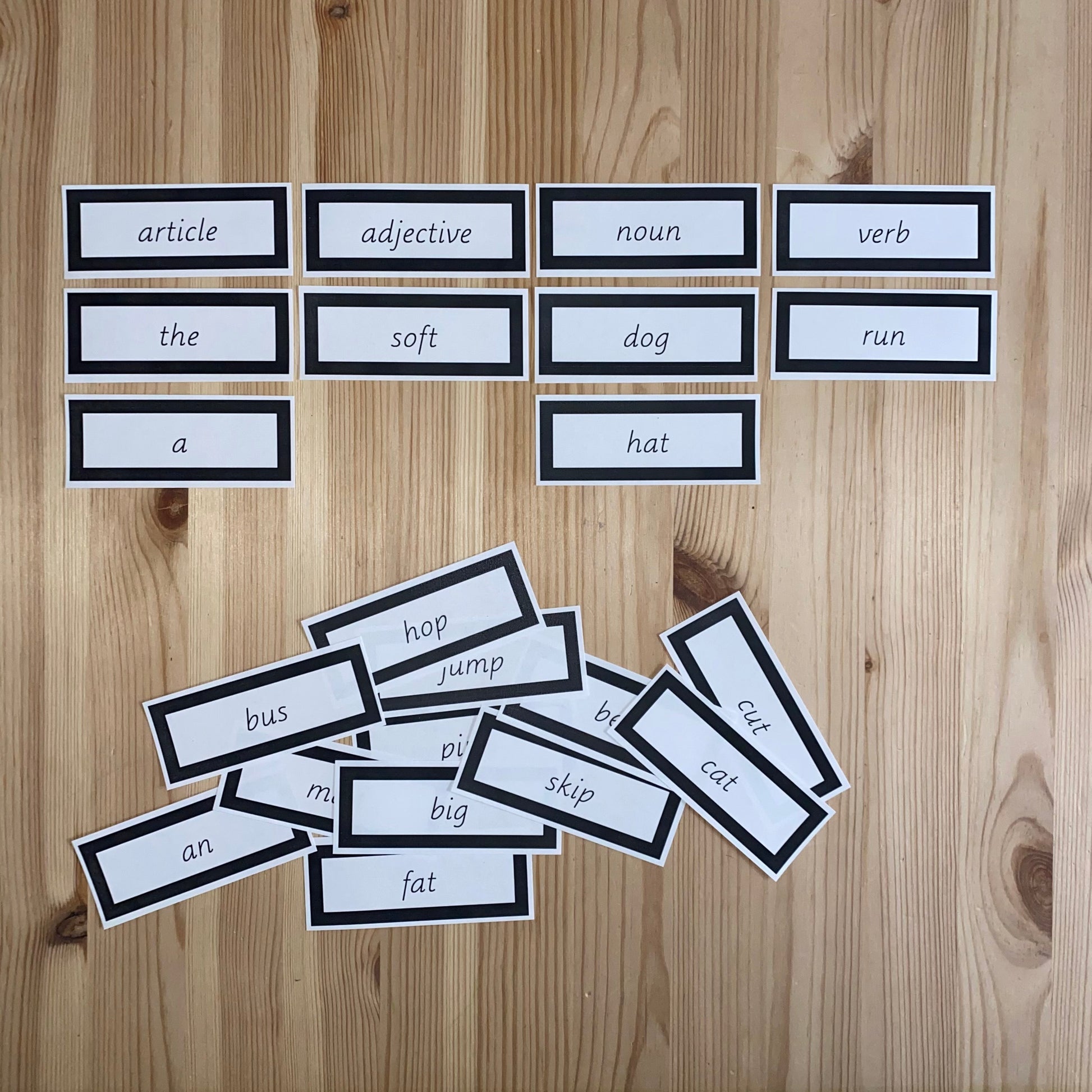 Montessori Phonetic Grammar - Proficiency Sentences Set 1  (literacy) subscription - montessorikiwi