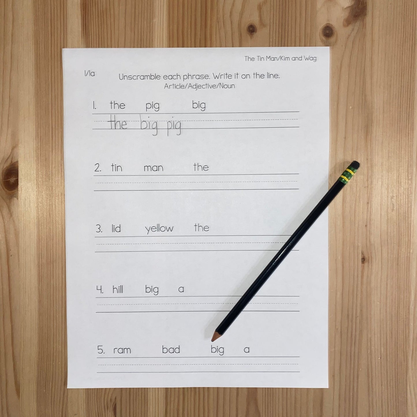 Montessori Phonetic Grammar - Proficiency Sentences Set 1  (literacy) subscription - montessorikiwi