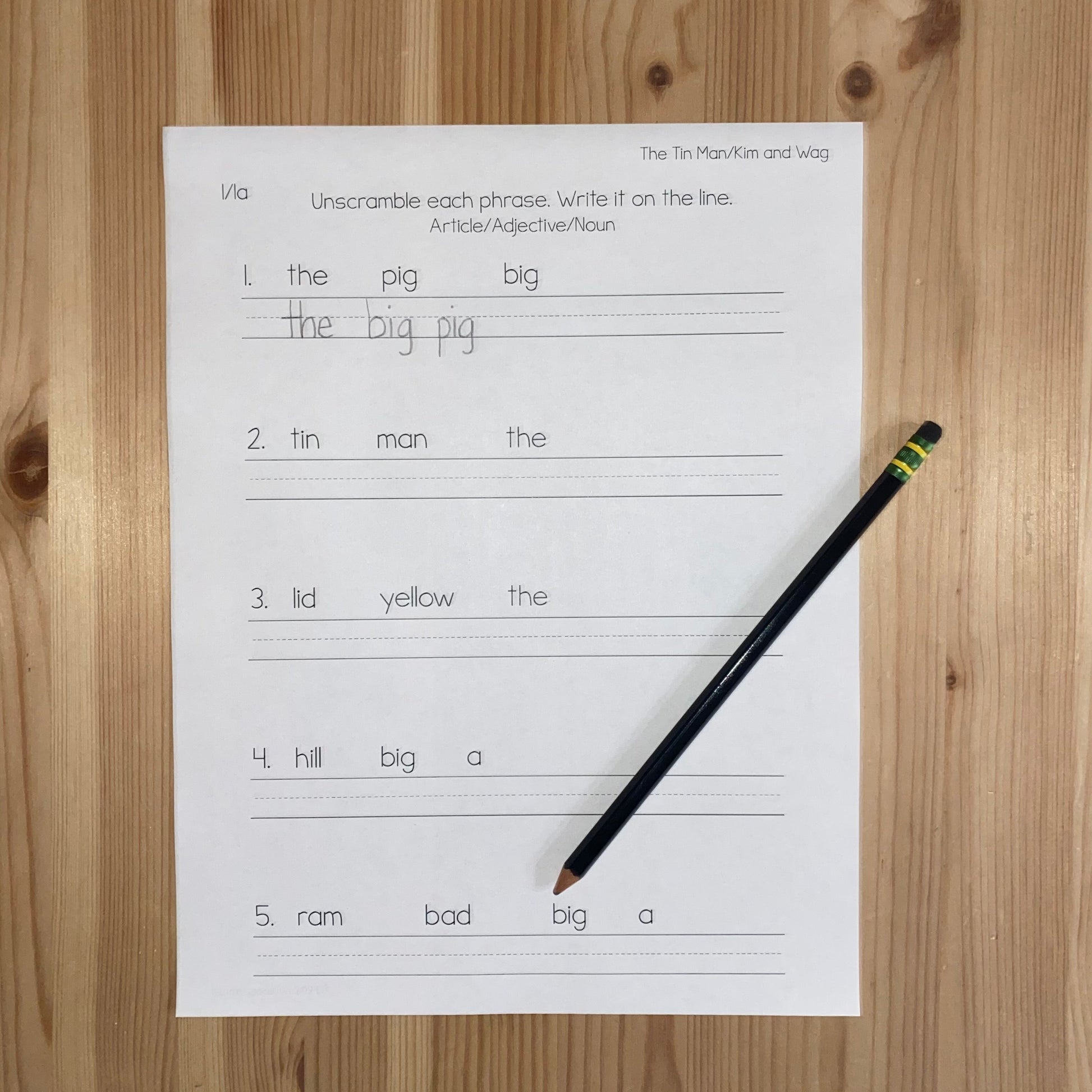 Montessori Phonetic Grammar - Proficiency Sentences Set 1  (literacy) subscription - montessorikiwi