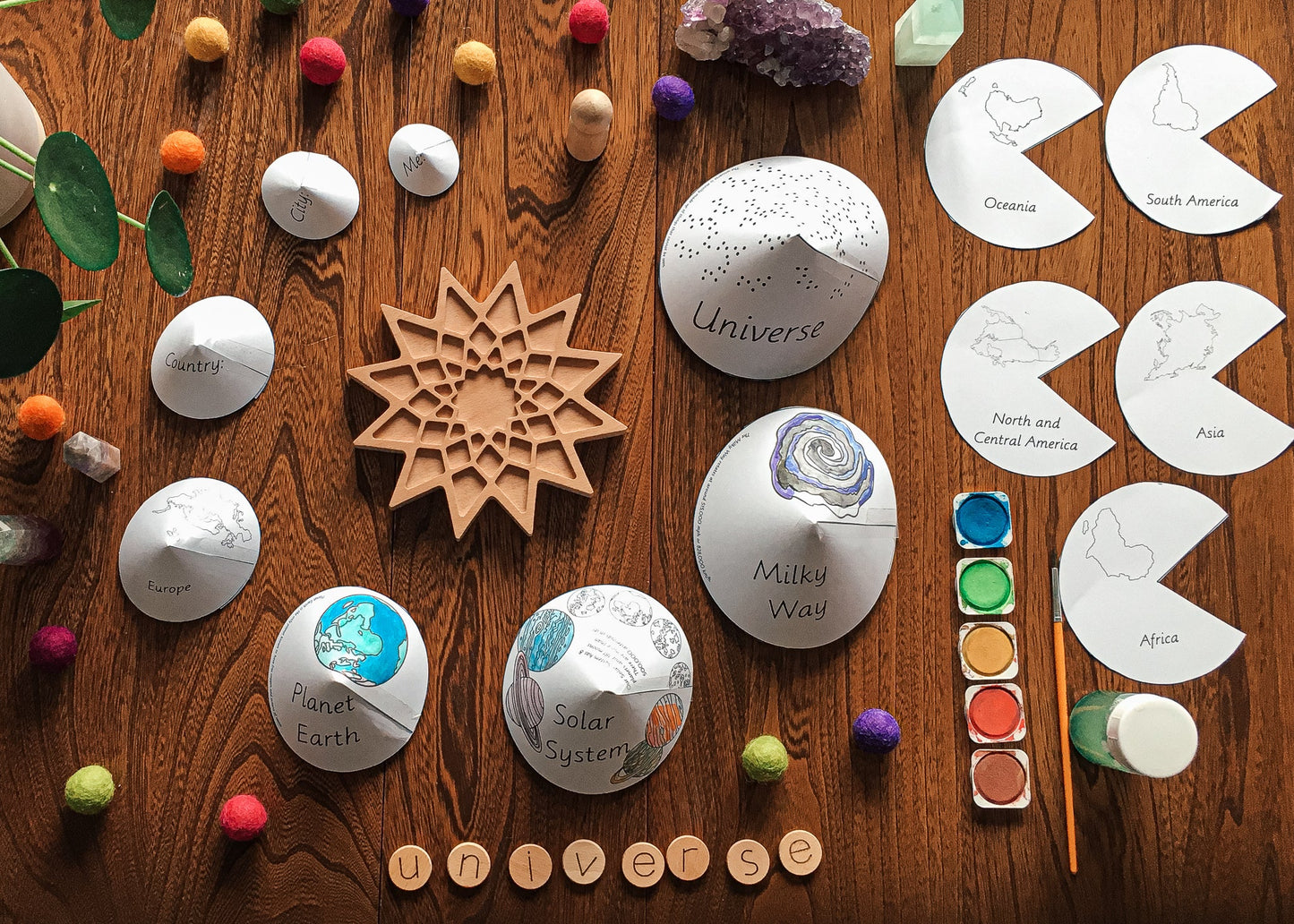 My Cosmic Address - Me on the Map - Cosmic Nesting Dolls (cosmic) - subscription - montessorikiwi