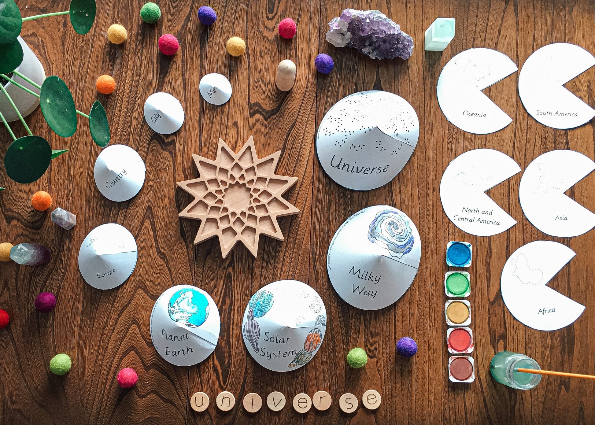 My Cosmic Address - Me on the Map - Cosmic Nesting Dolls (cosmic) - subscription - montessorikiwi
