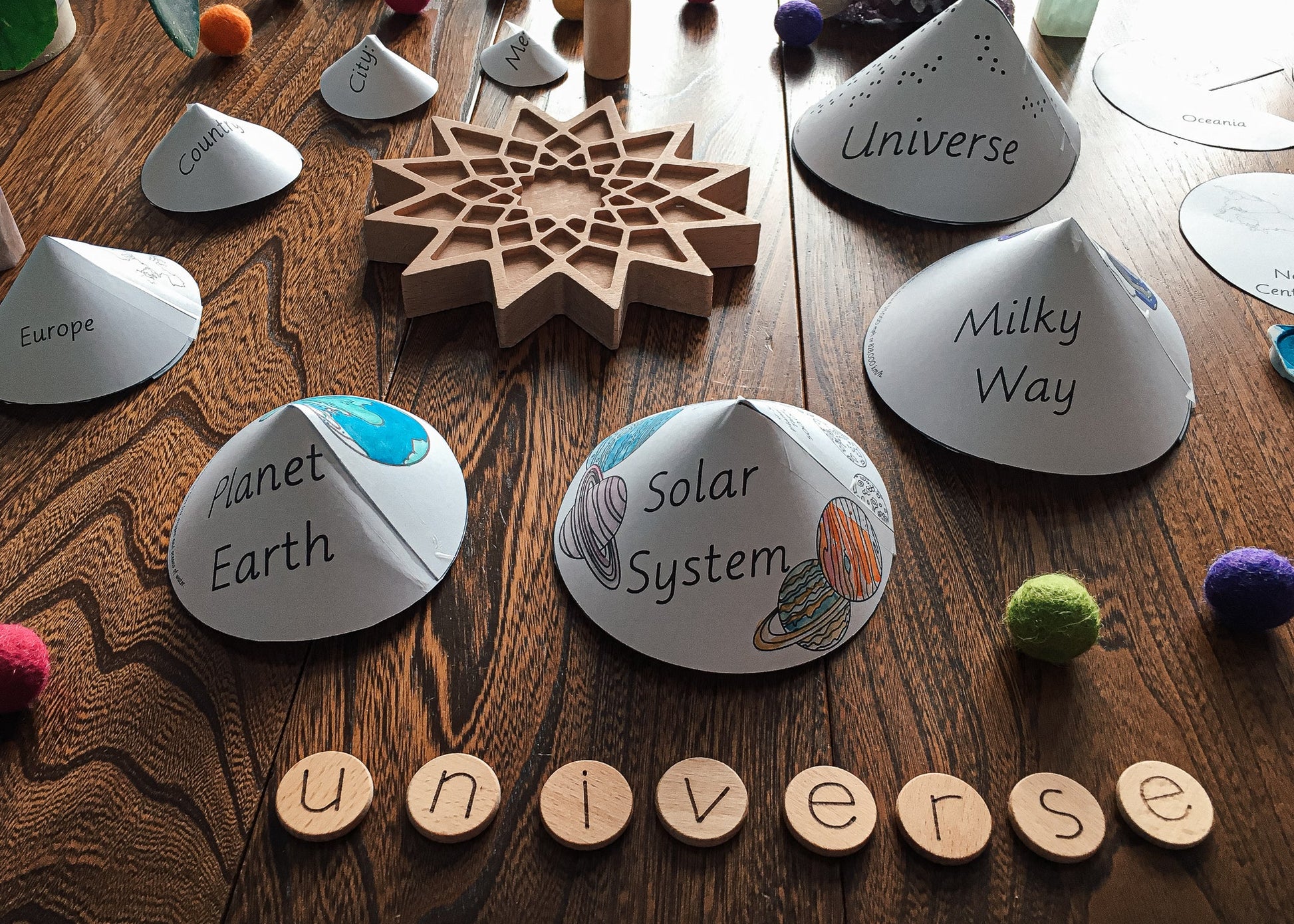My Cosmic Address - Me on the Map - Cosmic Nesting Dolls (cosmic) - subscription - montessorikiwi