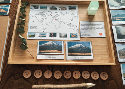 Volcanoes of the World matching cards (subscription) - montessorikiwi