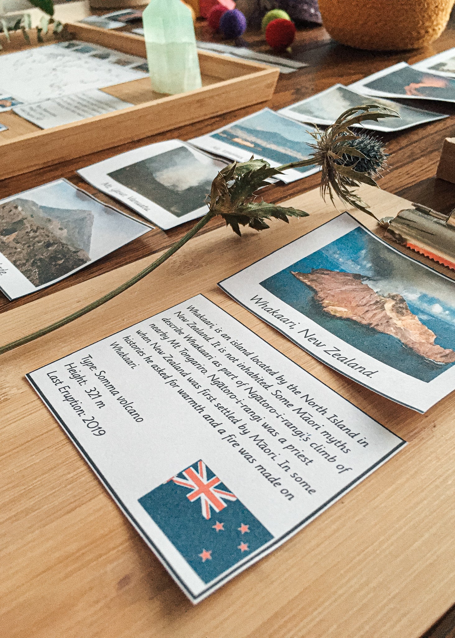 Volcanoes of the World matching cards (subscription) - montessorikiwi
