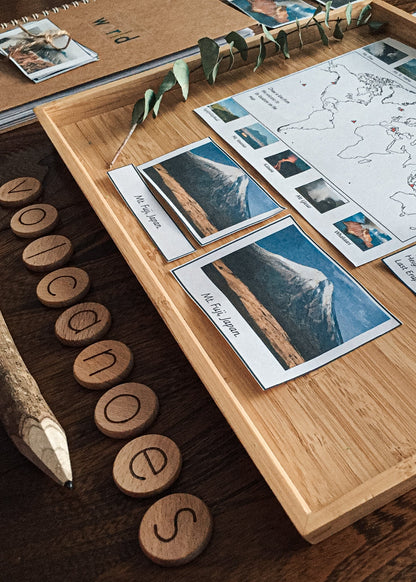 Volcanoes of the World matching cards (subscription) - montessorikiwi