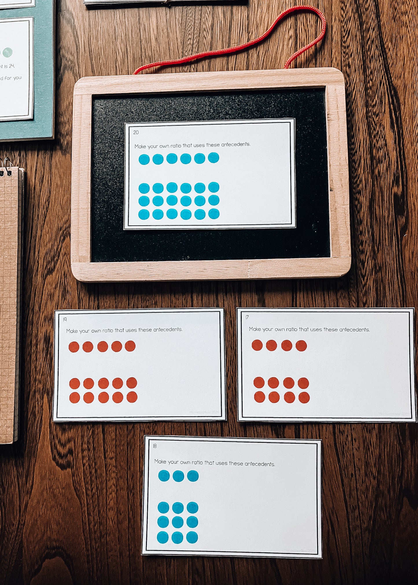 Proportions and Ratios Self Correcting Task Cards (Math)