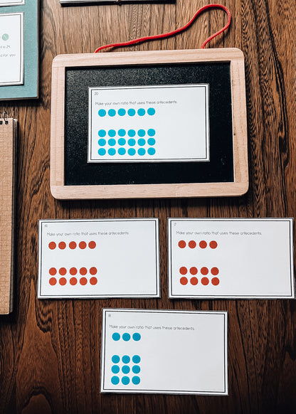 Montessori Ratios & Proportions Task Cards | Self-Correcting Upper Elementary Math (Math)