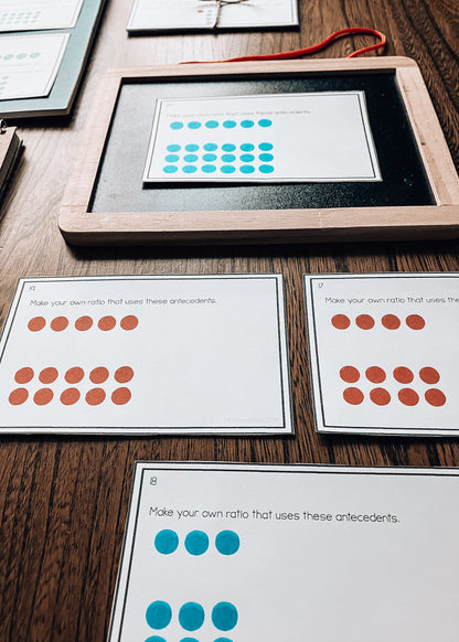 Montessori Ratios & Proportions Task Cards | Self-Correcting Upper Elementary Math (Math)