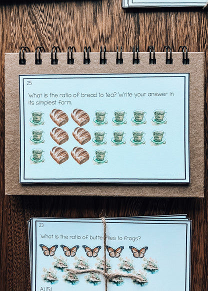 Montessori Ratios & Proportions Task Cards | Self-Correcting Upper Elementary Math (Math)