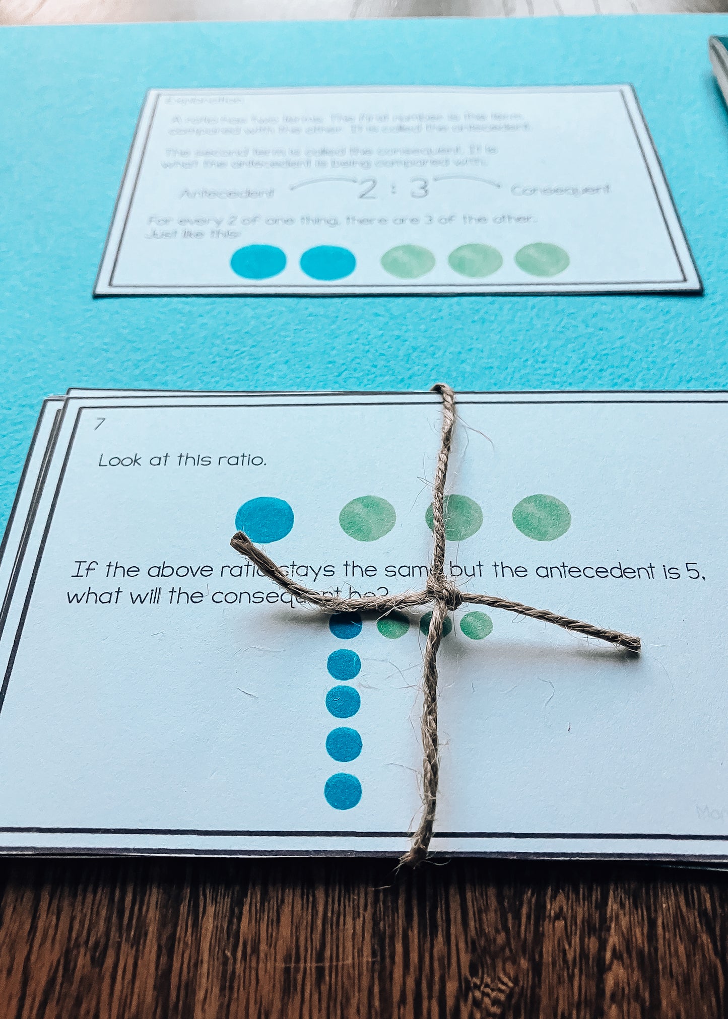 Proportions and Ratios Self Correcting Task Cards (Math)