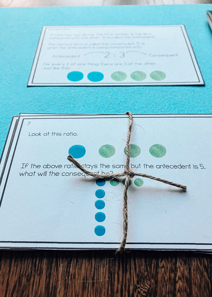 Montessori Ratios & Proportions Task Cards | Self-Correcting Upper Elementary Math (Math)