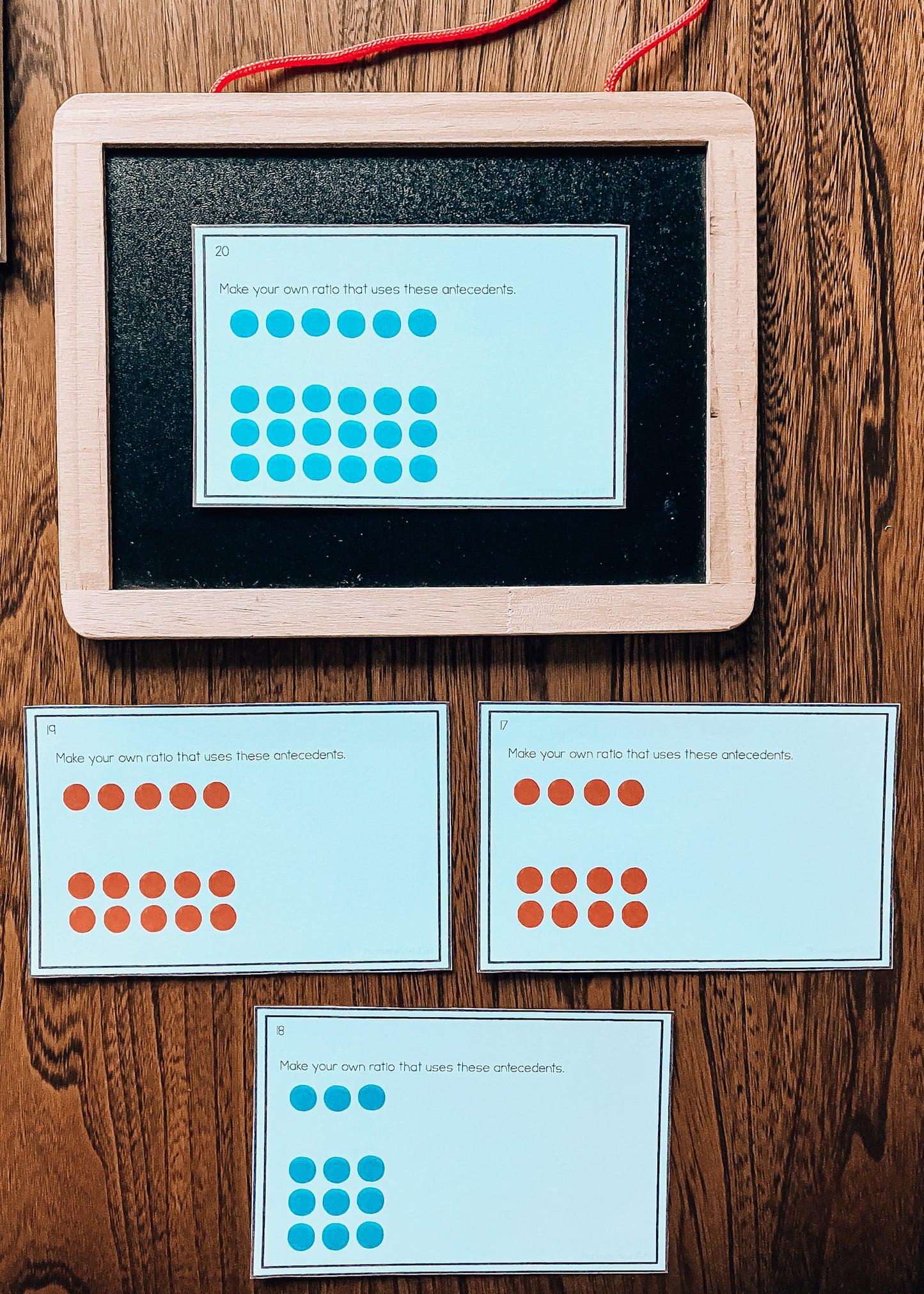 Proportions and Ratios Self Correcting Task Cards (Math)