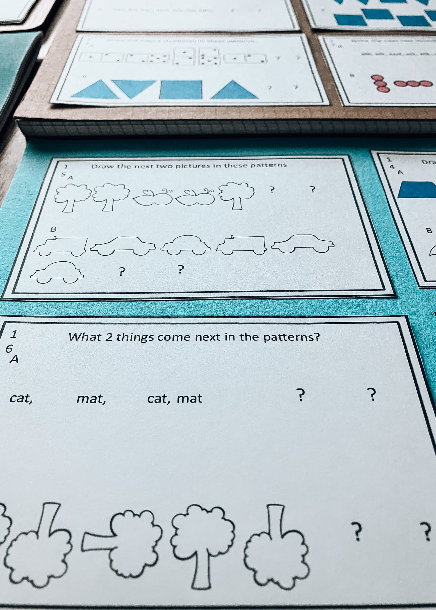 Patterns and Rules Task Cards (math)