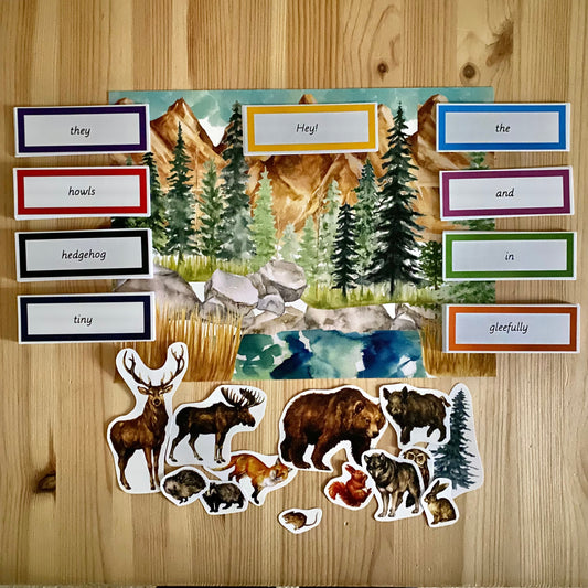 Montessori Miniature Environment: Temperate Forest  (literacy) - subscription - montessorikiwi