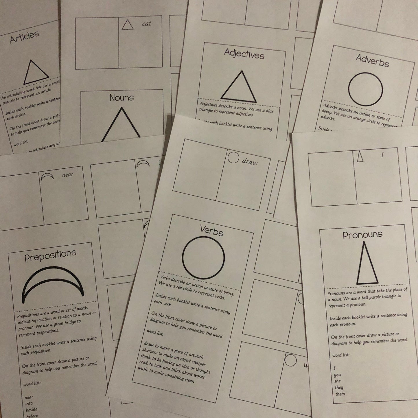 Montessori Inspired Mini Grammar Books  (literacy) - subscription - montessorikiwi