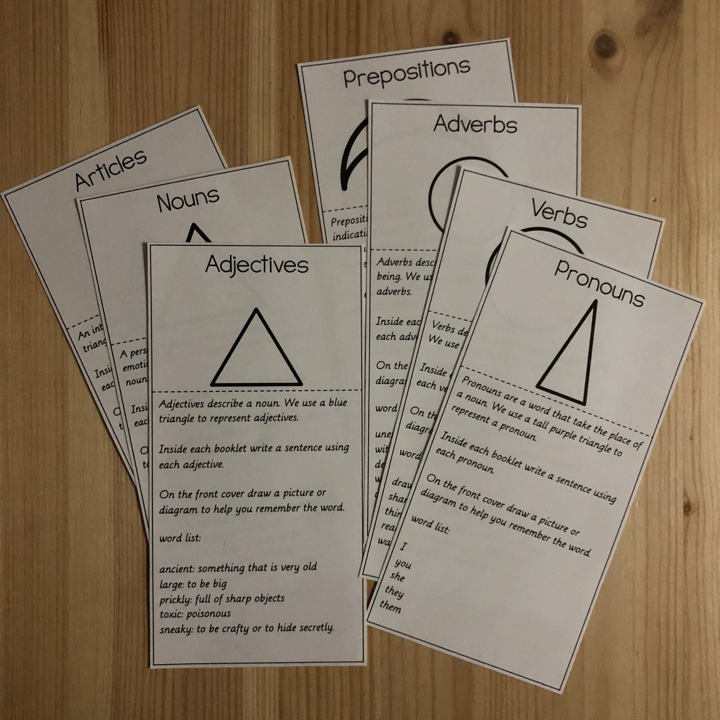 Montessori Inspired Mini Grammar Books  (literacy) - subscription - montessorikiwi