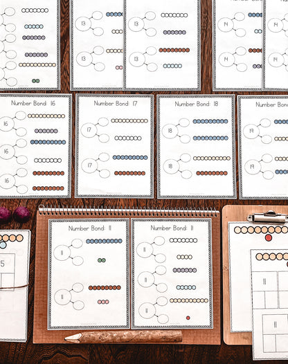 Montessori Number bonds 11-20 - montessorikiwi