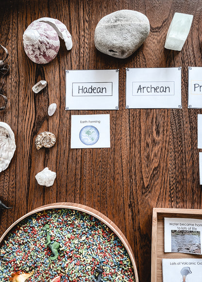 Clock of Eras features of each geological period picture edition (cosmic) - montessorikiwi