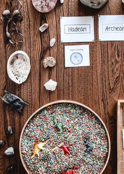 Clock of Eras features of each geological period picture edition (cosmic) - montessorikiwi