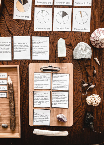Clock of Eras 4 part cards (cosmic) - subscription - montessorikiwi