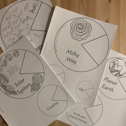 My Cosmic Address - Me on the Map - Cosmic Nesting Dolls (cosmic) - subscription - montessorikiwi